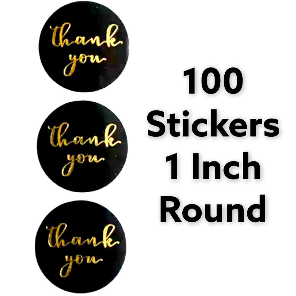 Clearance 100 Thank You Stickers Pack 1” Round PRICE IS FIRM - Picture 2 of 2